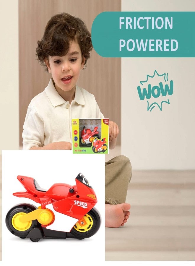 FRATELLI Big Size Exclusive Toys for Kids|Boys|Girls (Fratelli My First Bike Toy Friction Powered Big Size Vehicle Free Play for Kids with Real Bike Sound) - Image 3